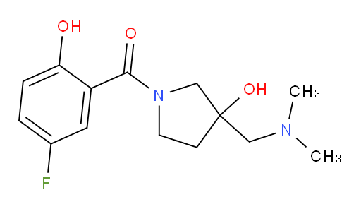 (3-((dimethylamino)methyl)-3-hydroxypyrrolidin-1-yl)(5-fluoro-2-hydroxyphenyl)methanone