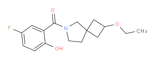 (2-ethoxy-6-azaspiro[3.4]octan-6-yl)(5-fluoro-2-hydroxyphenyl)methanone