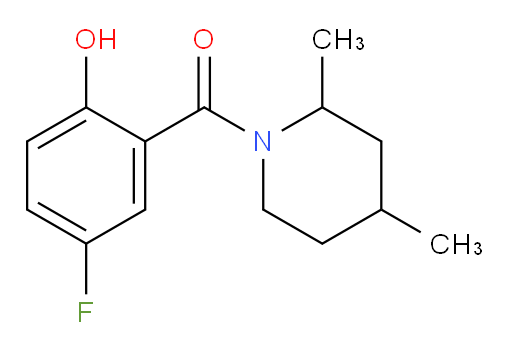 (2,4-dimethylpiperidin-1-yl)(5-fluoro-2-hydroxyphenyl)methanone