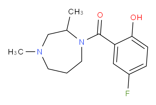(2,4-dimethyl-1,4-diazepan-1-yl)(5-fluoro-2-hydroxyphenyl)methanone