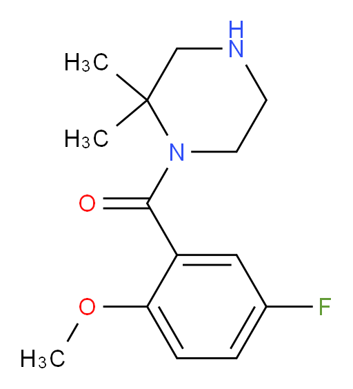 (2,2-dimethylpiperazin-1-yl)(5-fluoro-2-methoxyphenyl)methanone