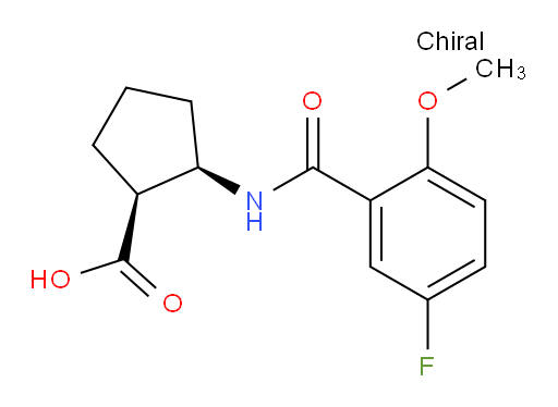 (1S,2R)-2-(5-fluoro-2-methoxybenzamido)cyclopentanecarboxylic acid