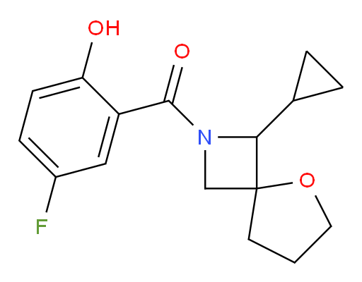 (1-cyclopropyl-5-oxa-2-azaspiro[3.4]octan-2-yl)(5-fluoro-2-hydroxyphenyl)methanone