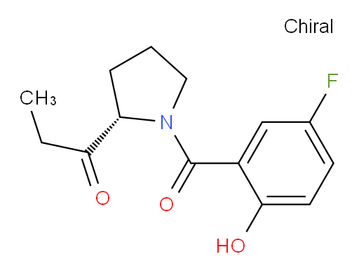 (S)-1-(1-(5-fluoro-2-hydroxybenzoyl)pyrrolidin-2-yl)propan-1-one