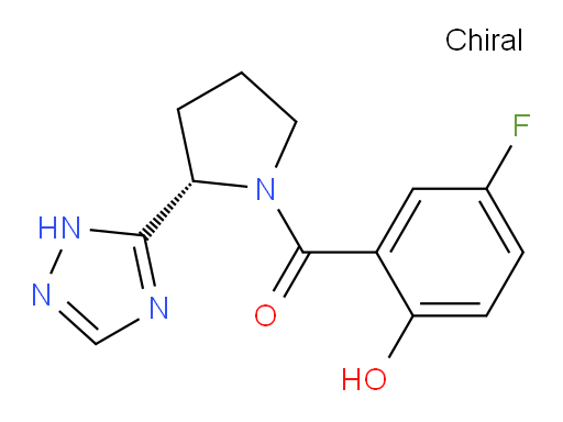 (S)-(2-(1H-1,2,4-triazol-5-yl)pyrrolidin-1-yl)(5-fluoro-2-hydroxyphenyl)methanone
