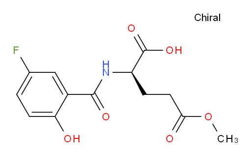 (R)-2-(5-fluoro-2-hydroxybenzamido)-5-methoxy-5-oxopentanoic acid