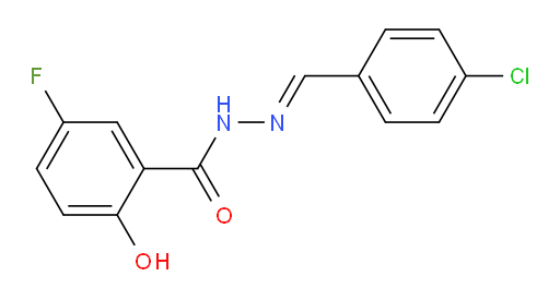 (E)-N'-(4-chlorobenzylidene)-5-fluoro-2-hydroxybenzohydrazide