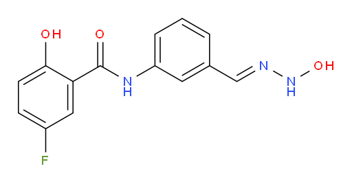 (E)-5-fluoro-2-hydroxy-N-(3-((2-hydroxyhydrazono)methyl)phenyl)benzamide
