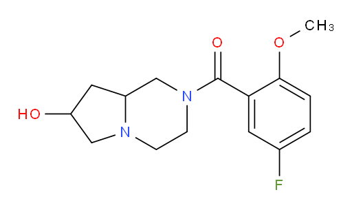 (5-fluoro-2-methoxyphenyl)(7-hydroxyhexahydropyrrolo[1,2-a]pyrazin-2(1H)-yl)methanone