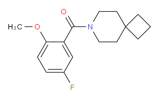 (5-fluoro-2-methoxyphenyl)(7-azaspiro[3.5]nonan-7-yl)methanone
