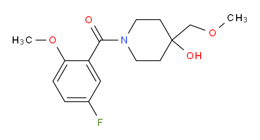 (5-fluoro-2-methoxyphenyl)(4-hydroxy-4-(methoxymethyl)piperidin-1-yl)methanone