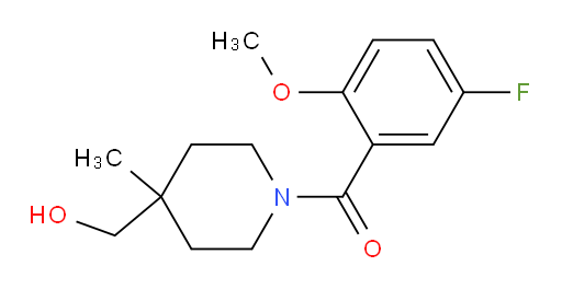 (5-fluoro-2-methoxyphenyl)(4-(hydroxymethyl)-4-methylpiperidin-1-yl)methanone
