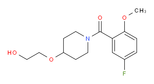 (5-fluoro-2-methoxyphenyl)(4-(2-hydroxyethoxy)piperidin-1-yl)methanone