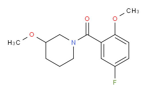 (5-fluoro-2-methoxyphenyl)(3-methoxypiperidin-1-yl)methanone