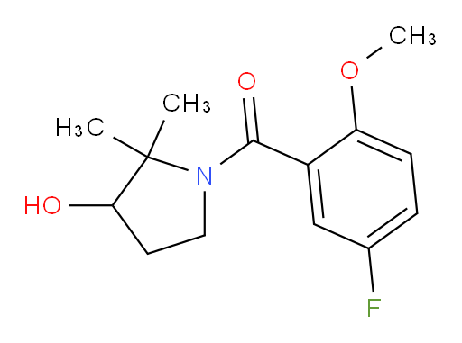 (5-fluoro-2-methoxyphenyl)(3-hydroxy-2,2-dimethylpyrrolidin-1-yl)methanone