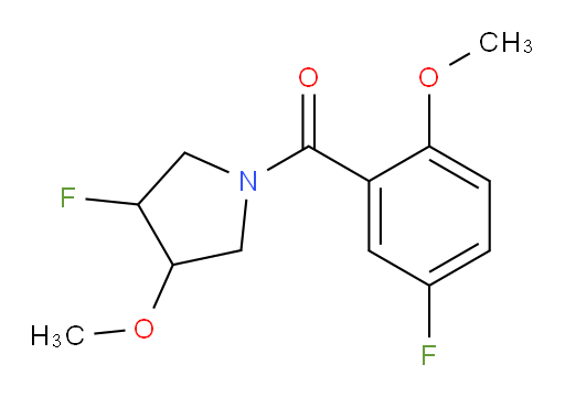 (5-fluoro-2-methoxyphenyl)(3-fluoro-4-methoxypyrrolidin-1-yl)methanone