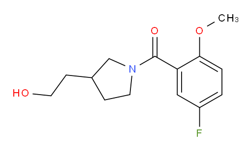 (5-fluoro-2-methoxyphenyl)(3-(2-hydroxyethyl)pyrrolidin-1-yl)methanone