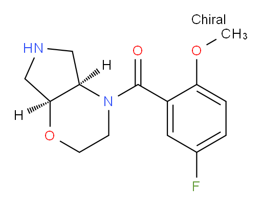 (5-fluoro-2-methoxyphenyl)((4aR,7aS)-hexahydropyrrolo[3,4-b][1,4]oxazin-4(4aH)-yl)methanone