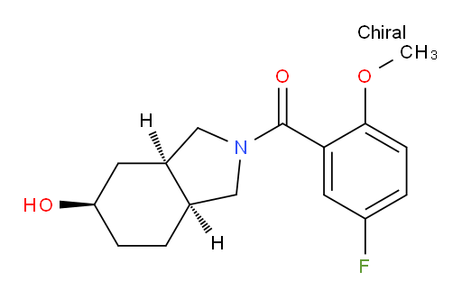 (5-fluoro-2-methoxyphenyl)((3aR,5R,7aS)-5-hydroxyhexahydro-1H-isoindol-2(3H)-yl)methanone