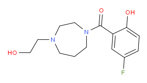 (5-fluoro-2-hydroxyphenyl)(4-(2-hydroxyethyl)-1,4-diazepan-1-yl)methanone