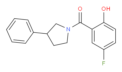 (5-fluoro-2-hydroxyphenyl)(3-phenylpyrrolidin-1-yl)methanone