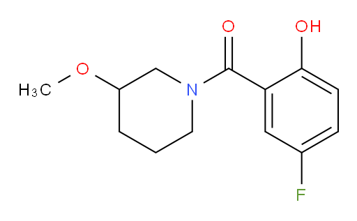 (5-fluoro-2-hydroxyphenyl)(3-methoxypiperidin-1-yl)methanone