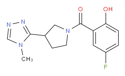 (5-fluoro-2-hydroxyphenyl)(3-(4-methyl-4H-1,2,4-triazol-3-yl)pyrrolidin-1-yl)methanone