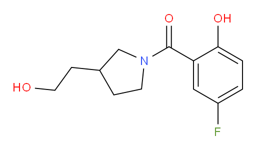 (5-fluoro-2-hydroxyphenyl)(3-(2-hydroxyethyl)pyrrolidin-1-yl)methanone