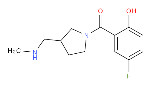 (5-fluoro-2-hydroxyphenyl)(3-((methylamino)methyl)pyrrolidin-1-yl)methanone