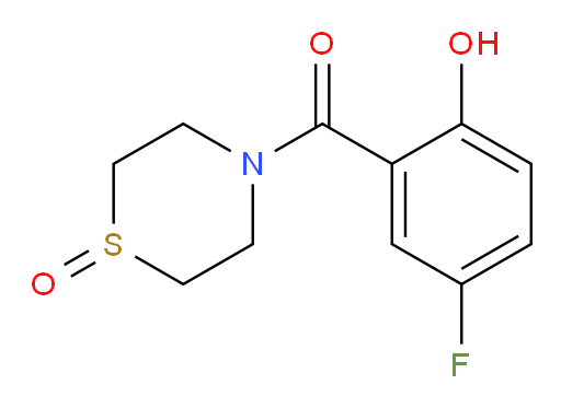 (5-fluoro-2-hydroxyphenyl)(1-oxidothiomorpholino)methanone