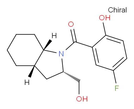(5-fluoro-2-hydroxyphenyl)((2S,3aS,7aS)-2-(hydroxymethyl)octahydro-1H-indol-1-yl)methanone