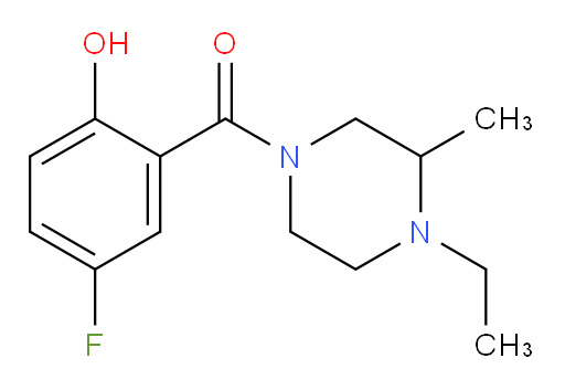 (4-ethyl-3-methylpiperazin-1-yl)(5-fluoro-2-hydroxyphenyl)methanone