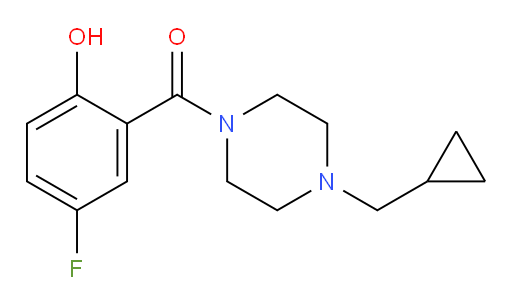 (4-(cyclopropylmethyl)piperazin-1-yl)(5-fluoro-2-hydroxyphenyl)methanone