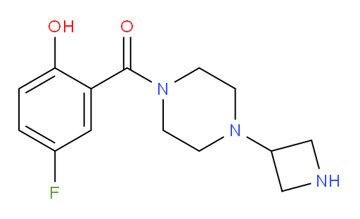 (4-(azetidin-3-yl)piperazin-1-yl)(5-fluoro-2-hydroxyphenyl)methanone