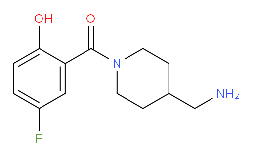 (4-(aminomethyl)piperidin-1-yl)(5-fluoro-2-hydroxyphenyl)methanone