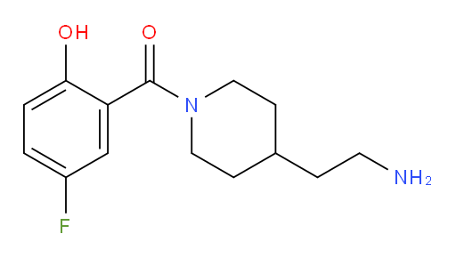 (4-(2-aminoethyl)piperidin-1-yl)(5-fluoro-2-hydroxyphenyl)methanone