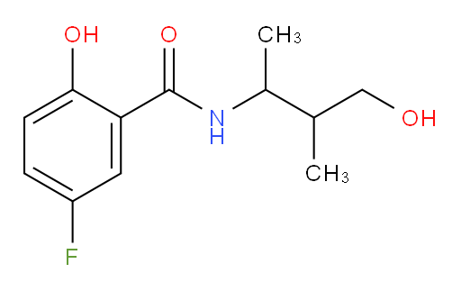 5-fluoro-2-hydroxy-N-(4-hydroxy-3-methylbutan-2-yl)benzamide