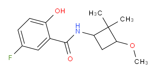 5-fluoro-2-hydroxy-N-(3-methoxy-2,2-dimethylcyclobutyl)benzamide