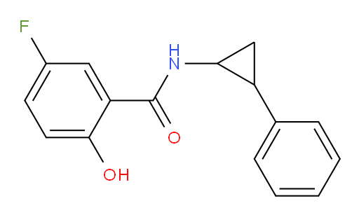 5-fluoro-2-hydroxy-N-(2-phenylcyclopropyl)benzamide