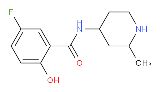 5-fluoro-2-hydroxy-N-(2-methylpiperidin-4-yl)benzamide