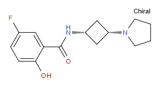 5-fluoro-2-hydroxy-N-((1s,3s)-3-(pyrrolidin-1-yl)cyclobutyl)benzamide