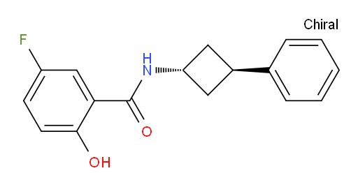 5-fluoro-2-hydroxy-N-((1r,3r)-3-phenylcyclobutyl)benzamide