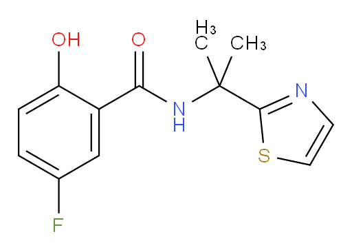 5-fluoro-2-hydroxy-N-(2-(thiazol-2-yl)propan-2-yl)benzamide