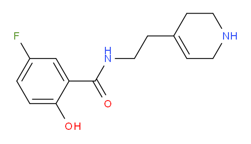 5-fluoro-2-hydroxy-N-(2-(1,2,3,6-tetrahydropyridin-4-yl)ethyl)benzamide
