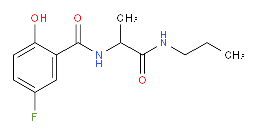 5-fluoro-2-hydroxy-N-(1-oxo-1-(propylamino)propan-2-yl)benzamide