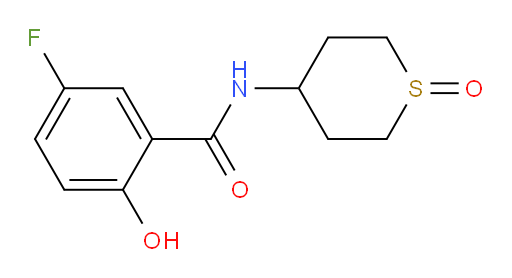 5-fluoro-2-hydroxy-N-(1-oxidotetrahydro-2H-thiopyran-4-yl)benzamide