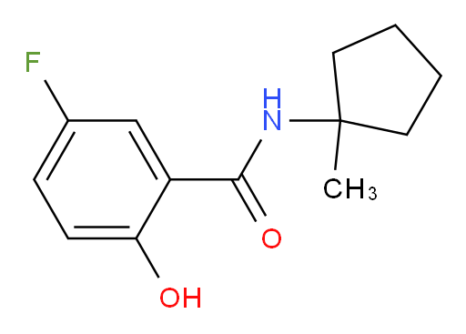 5-fluoro-2-hydroxy-N-(1-methylcyclopentyl)benzamide