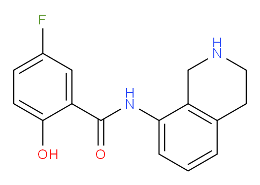5-fluoro-2-hydroxy-N-(1,2,3,4-tetrahydroisoquinolin-8-yl)benzamide