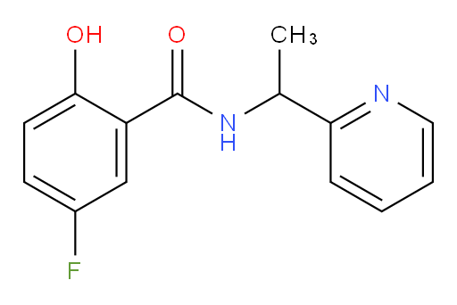 5-fluoro-2-hydroxy-N-(1-(pyridin-2-yl)ethyl)benzamide
