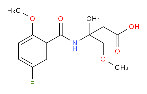 3-(5-fluoro-2-methoxybenzamido)-4-methoxy-3-methylbutanoic acid